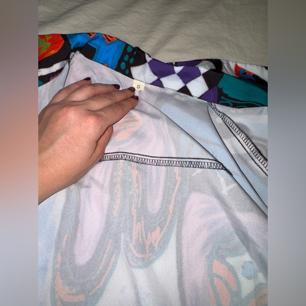 Colorful Abstract Button-Up Shirt - Picture 3 of 5